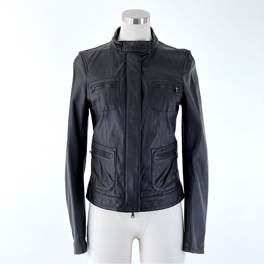 Martin + Osa Black Leather Racer Style Jacket